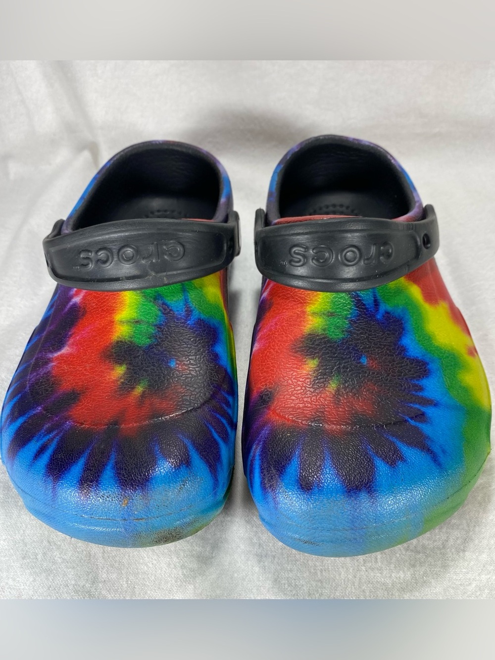 Crocs Classic Clog Tie-Dye Shoes Beach Dopamine Rainbow Comfort Whimsical M4 W6